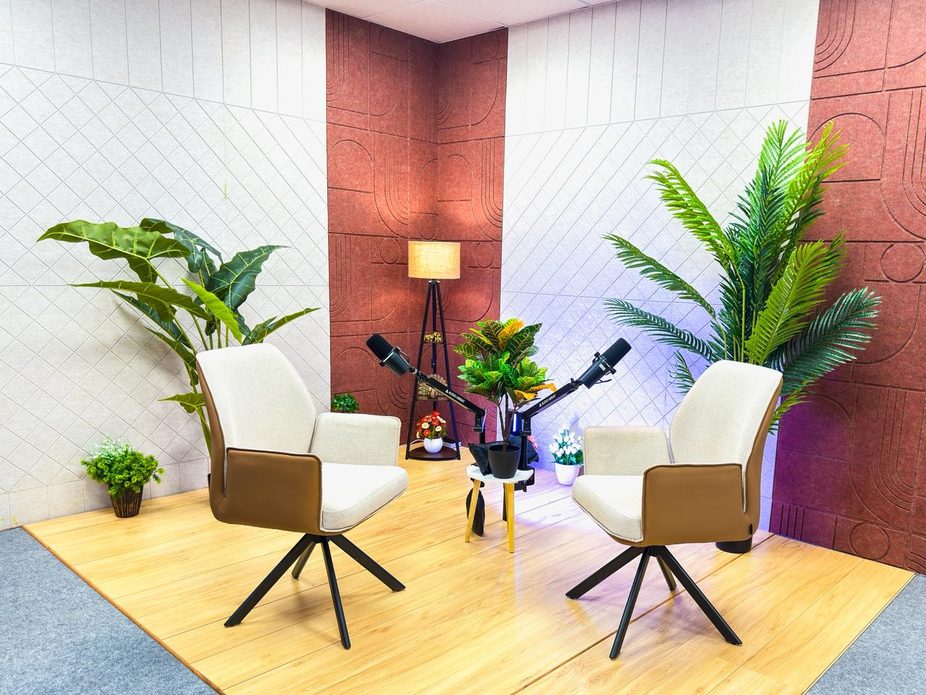 Groove Series acoustic wall panels in a studio, Mumbai