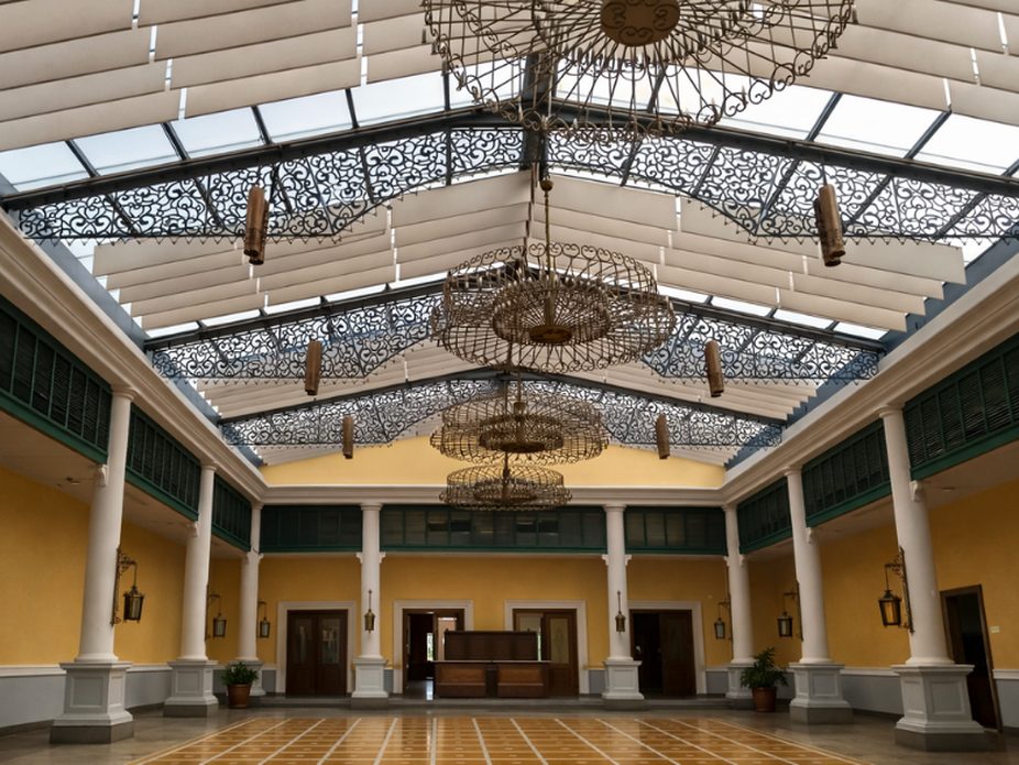 Line Baffle acoustic ceiling system in an IT office, Bengaluru